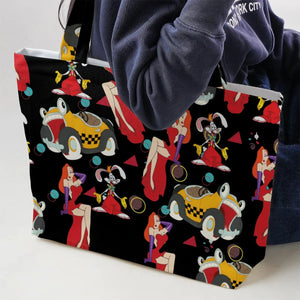 Retro 90s Jessica Rabbit Roger Rabbit Large Tote Bag