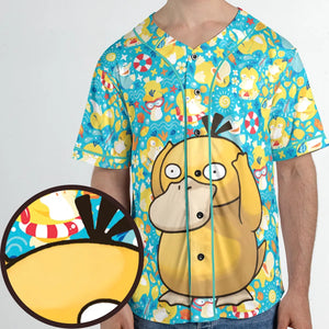 Psyduck Power Pokemon Unisex Baseball Jersey