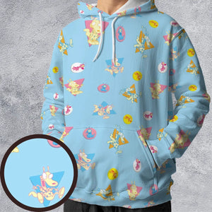 Rocko and Spunky Pattern Rocko's Modern Life All-over Print Hoodie