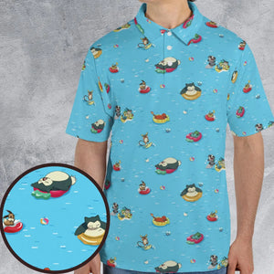 Pokemon Sunny Days Sea Swim AOP Men/Women Polo Shirt