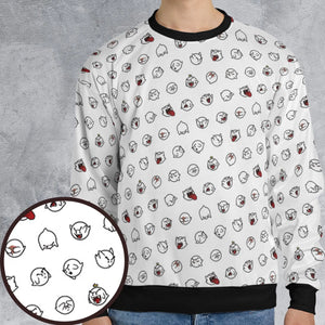 Super Mario Boo Pattern All-over Print Sweatshirt