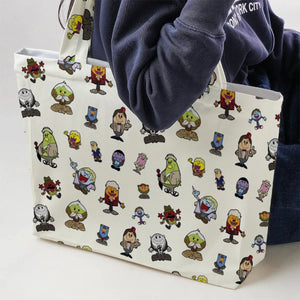 Doctor Who and Mr Men Pattern Large Tote Bag