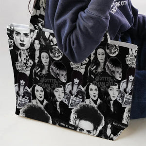 Horror Ladies Slay Collage Classic Horror Movies Large Tote Bag