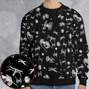 Space Ship Battle Star Wars All-over Print Sweatshirt