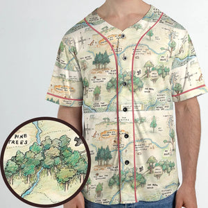 Hundred Acre Wood Map Unisex Baseball Jersey