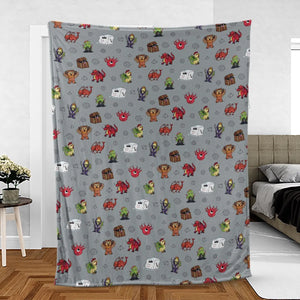 Little Monsters DnD Fleece Blanket