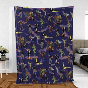 Horror Pin Up Girls Fleece Blanket