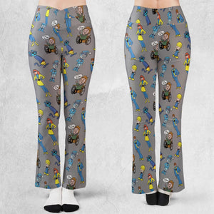 70s Saturday Morning Superhero Cartoon Flare Leggings