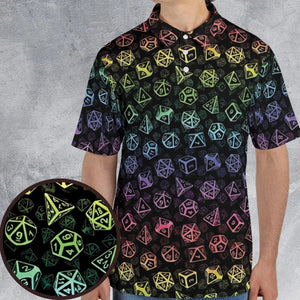 DnD Rainbow Dice Set Pattern AOP Men/Women Polo Shirt