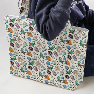 Happy Gilmore Pattern Large Tote Bag