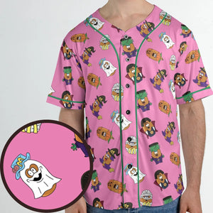 Halloween McNugget Buddies Unisex Baseball Jersey