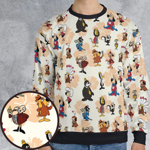 Nostalgia Underdog Characters All-over Print Sweatshirt
