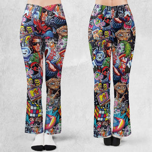Back To The 80s Pop Culture 80s Movies Characters Flare Leggings