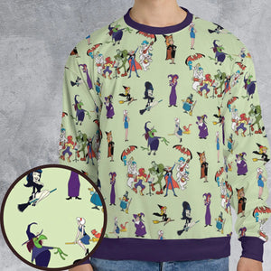 70s Witches Cartoon Characters All-over Print Sweatshirt