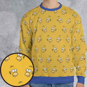 Homer Simpson Pattern All-over Print Sweatshirt