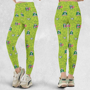 Funny Face Expression Slimer Ghostbusters Legging