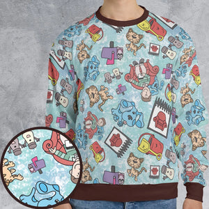 Blue's Clues Friend Party All-over Print Sweatshirt