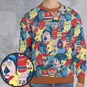 Trash Monsters Adult Swim All-over Print Sweatshirt