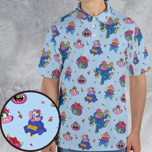 Blue Monster My Pet Monster AOP Men/Women Polo Shirt