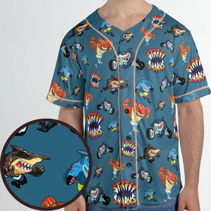 Ripster Slash Street Sharks Unisex Baseball Jersey