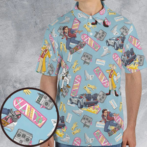 Marty McFly Dr. Emmett Brown Back To The Future AOP Men/Women Polo Shirt