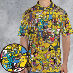 WWF Simpsons AOP Men/Women Polo Shirt