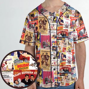 Hollywood Classics Collage Unisex Baseball Jersey
