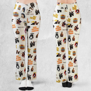 Pulp Fiction Pattern Flare Leggings