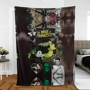 Vintage Bride Of Frankenstein Fleece Blanket