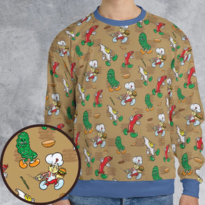 BurgerTime Arcade All-over Print Sweatshirt