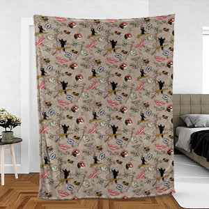Indiana Jones Patterns Fleece Blanket