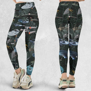 Star Trek Spaceship Pattern Legging
