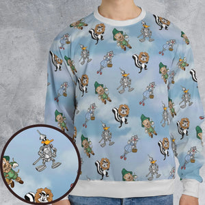 The Wizard Of Draws Looney Tunes All-over Print Sweatshirt