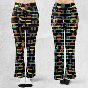 BurgerTime Arcade Game Flare Leggings