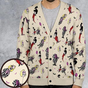 Cartoon Creep Beetlejuice Cardigan