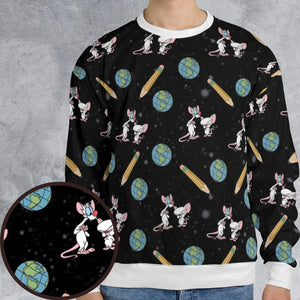 Geek Drip Pinky and The Brain All-over Print Sweatshirt