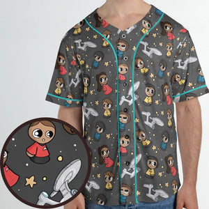 Cute Space Star Trek Unisex Baseball Jersey