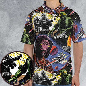 Galactic War Battlestar Galactica AOP Men/Women Polo Shirt