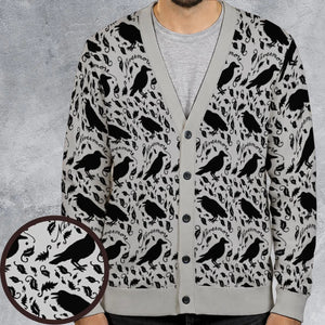 Nevermore The Raven Edgar Allan Poe Pattern Cardigan