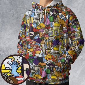 All-over Print Hoodie - D9CEJCGY - - 1