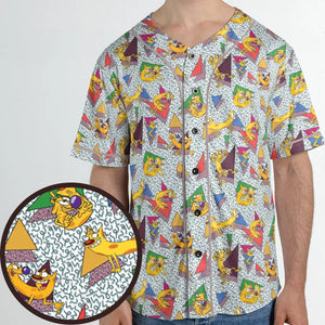 Catdog 90s Cartoon Pattern Unisex Baseball Jersey