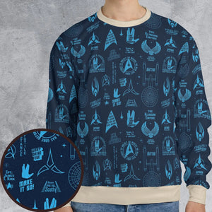Trekkie Star Trek Pattern All-over Print Sweatshirt