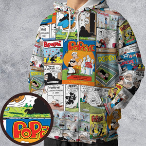 Olive Oyl Popeye Comic All-over Print Hoodie