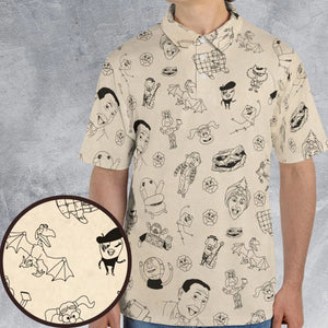 Pee-Wee's Playhouse Characters AOP Men/Women Polo Shirt