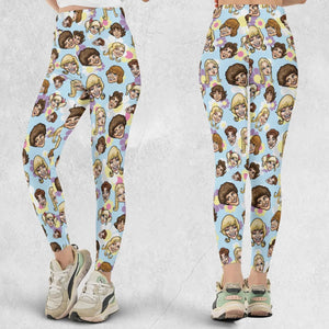 Retro TV The Brady Bunch Characters Legging