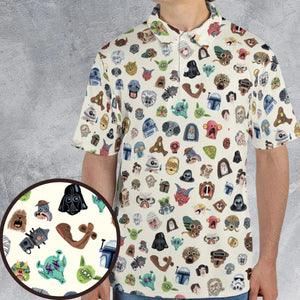 Star Wars Collage Pattern AOP Men/Women Polo Shirt