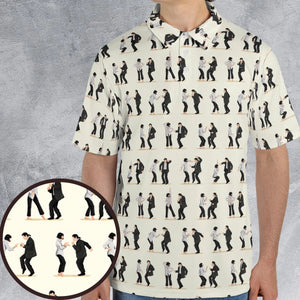 Mia Wallace and Vincent Vega Dance Pulp Fiction AOP Men/Women Polo Shirt