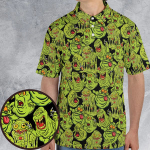 Funny Slimer Ghostbusters AOP Men/Women Polo Shirt