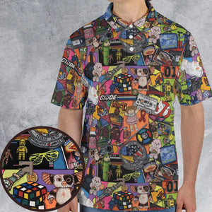 The 1980's. The Decade Of Greed AOP Men/Women Polo Shirt
