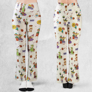 Rugrats Happy Halloween Pattern Flare Leggings